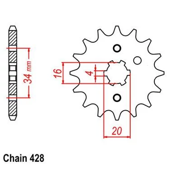 SUNSTAR Első lánckerék LKS 206-16