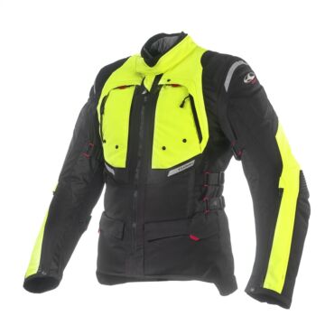 Textil motoros kabát, CLOVER GTS-3 WP Airbag, sárga-fekete
