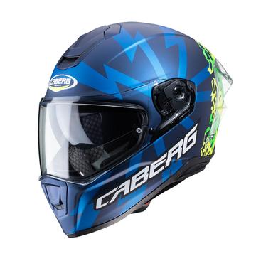 Zárt bukósisak, CABERG Drift Evo, Storm, matt kék/sárga fluo