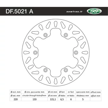 NEWFREN Hátsó féktárcsa Yamaha DT 125 R 88-03 