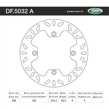 NEWFREN Első féktárcsa Suzuki DR 350 S-R 89-