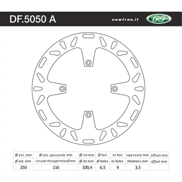 NEWFREN Első féktárcsa Kawasaki KX 125 88-00