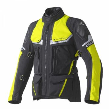Textil motoros kabát, CLOVER Crossover-4 WP Airbag, sárga-fekete