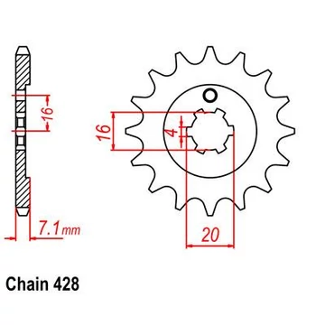 SUNSTAR Első lánckerék LKS 203-15