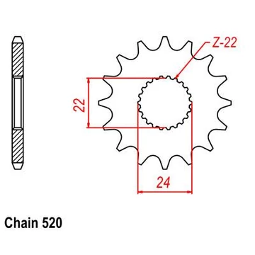 SUNSTAR Első Lánckerék LKS 37516