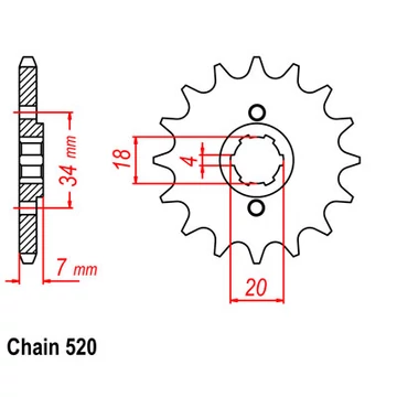 SUNSTAR Első Lánckerék LKS 30313