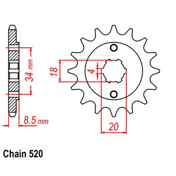 SUNSTAR Első Lánckerék LKS 30714