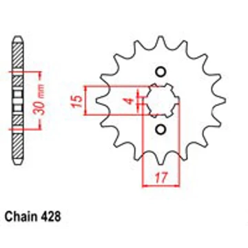 SUNSTAR Első lánckerék LKS 202-15