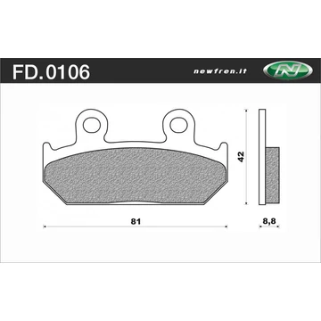 NEWFREN Fékbetét FD.0106BT