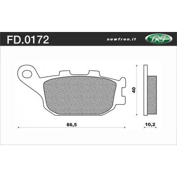 NEWFREN Hátsó fékbetét Honda CBF 600 N 04-11 (SZINTER)