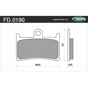 NEWFREN Fékbetét FD.0190TS