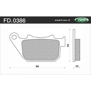 NEWFREN Fékbetét FD.0386BR