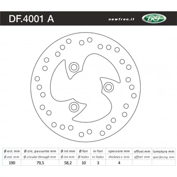 NEWFREN Féktárcsa DF.4001A