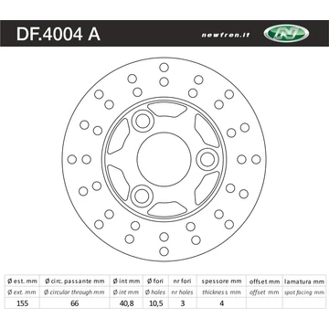 NEWFREN Féktárcsa DF.4004A