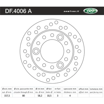 NEWFREN Féktárcsa DF.4006A