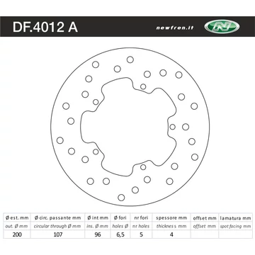 NEWFREN Féktárcsa DF.4012A