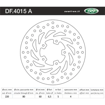 NEWFREN Féktárcsa DF.4015A