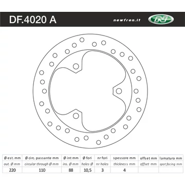 NEWFREN Féktárcsa DF.4020A