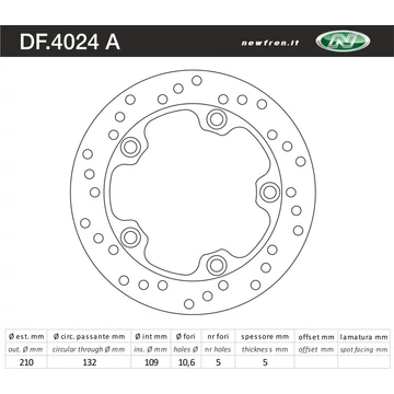 NEWFREN Féktárcsa DF.4024A