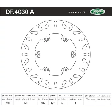 NEWFREN Féktárcsa DF.4030A