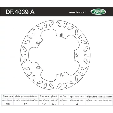 NEWFREN Féktárcsa DF.4039A