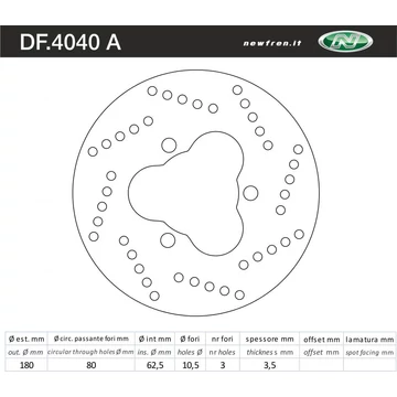 NEWFREN Féktárcsa DF.4040A