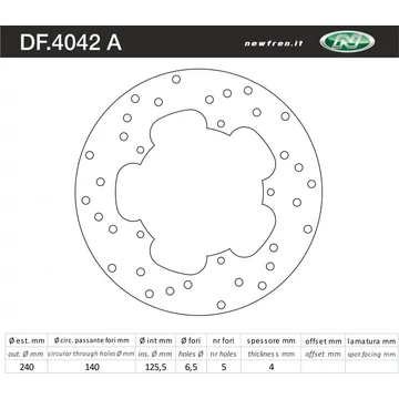 NEWFREN Féktárcsa DF.4042A