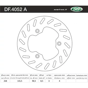 NEWFREN Féktárcsa DF.4052A