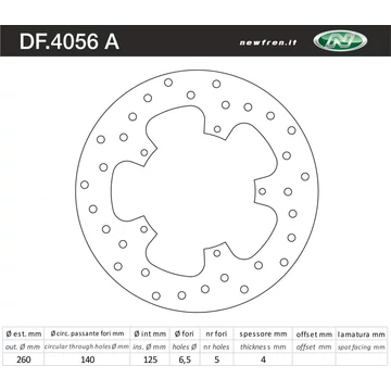 NEWFREN Féktárcsa DF.4056A