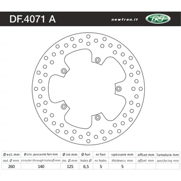 NEWFREN Féktárcsa DF.4071A