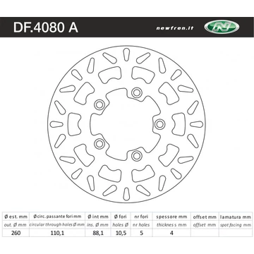 NEWFREN Féktárcsa DF.4080A