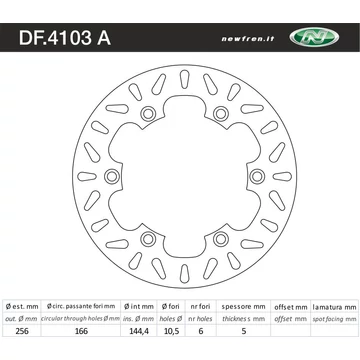 NEWFREN Féktárcsa DF.4103A