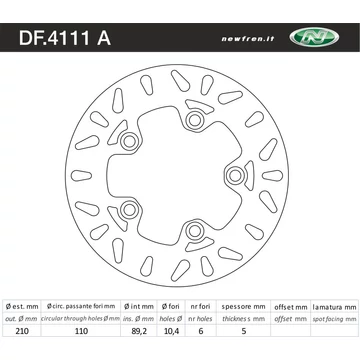 NEWFREN Féktárcsa DF.4111A