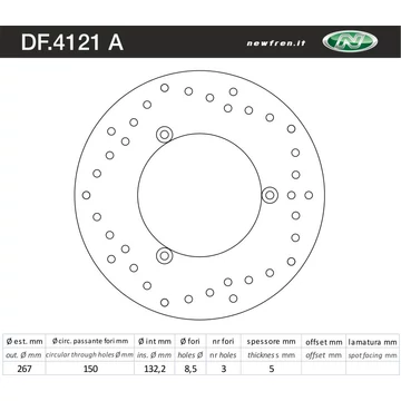 NEWFREN Féktárcsa DF.4121A