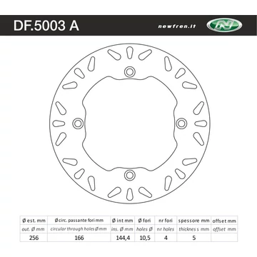 NEWFREN Féktárcsa DF.5003A