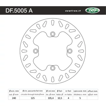 NEWFREN Féktárcsa DF.5005A