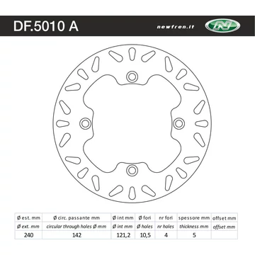 NEWFREN Féktárcsa DF.5010A