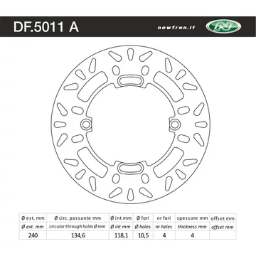 NEWFREN Féktárcsa DF.5011A