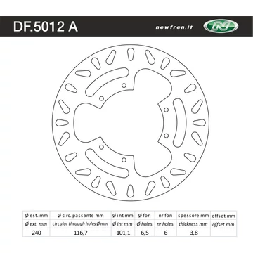 NEWFREN Féktárcsa DF.5012A