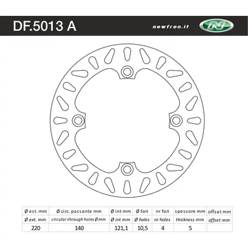 NEWFREN Féktárcsa DF.5013A