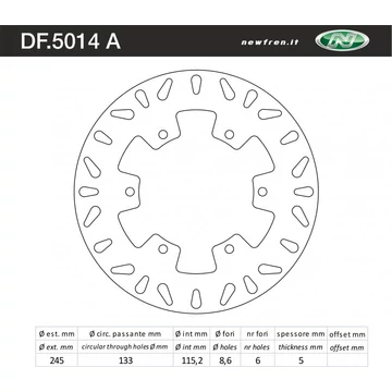 NEWFREN Féktárcsa DF.5014A