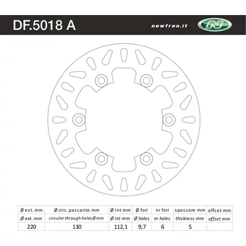 NEWFREN Féktárcsa DF.5018A