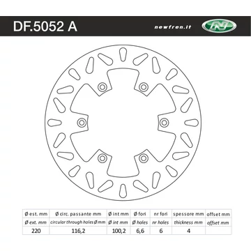 NEWFREN Féktárcsa DF.5052A