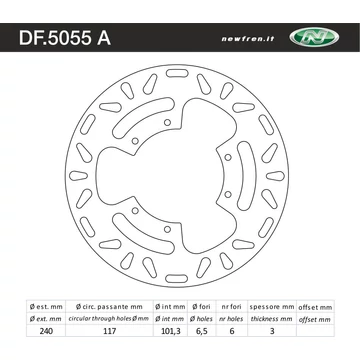 NEWFREN Féktárcsa DF.5055A