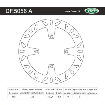 NEWFREN Féktárcsa DF.5056A