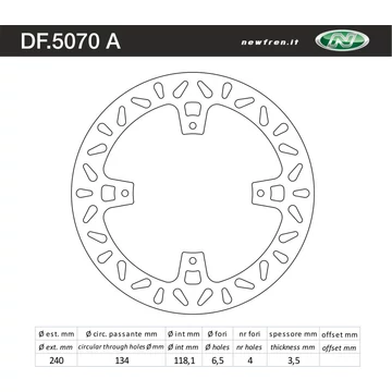 NEWFREN Féktárcsa DF.5070A