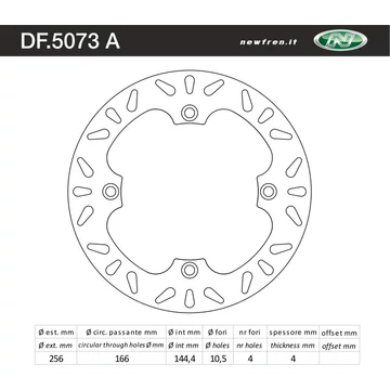 NEWFREN Féktárcsa DF.5073A