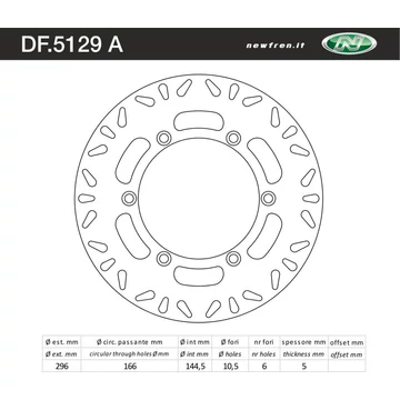 NEWFREN Féktárcsa DF.5129A