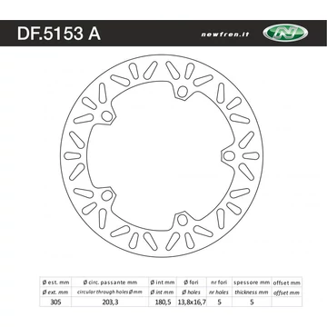 NEWFREN Féktárcsa DF.5153A