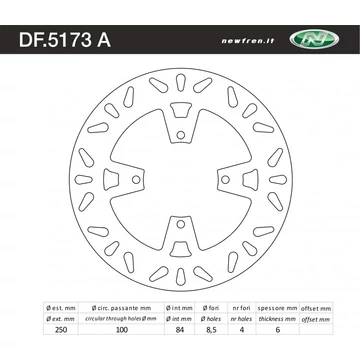 NEWFREN Féktárcsa DF.5173A